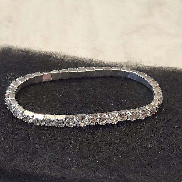 Rhinestone Elastic Bracelet and Ring - Picture 2 of 4